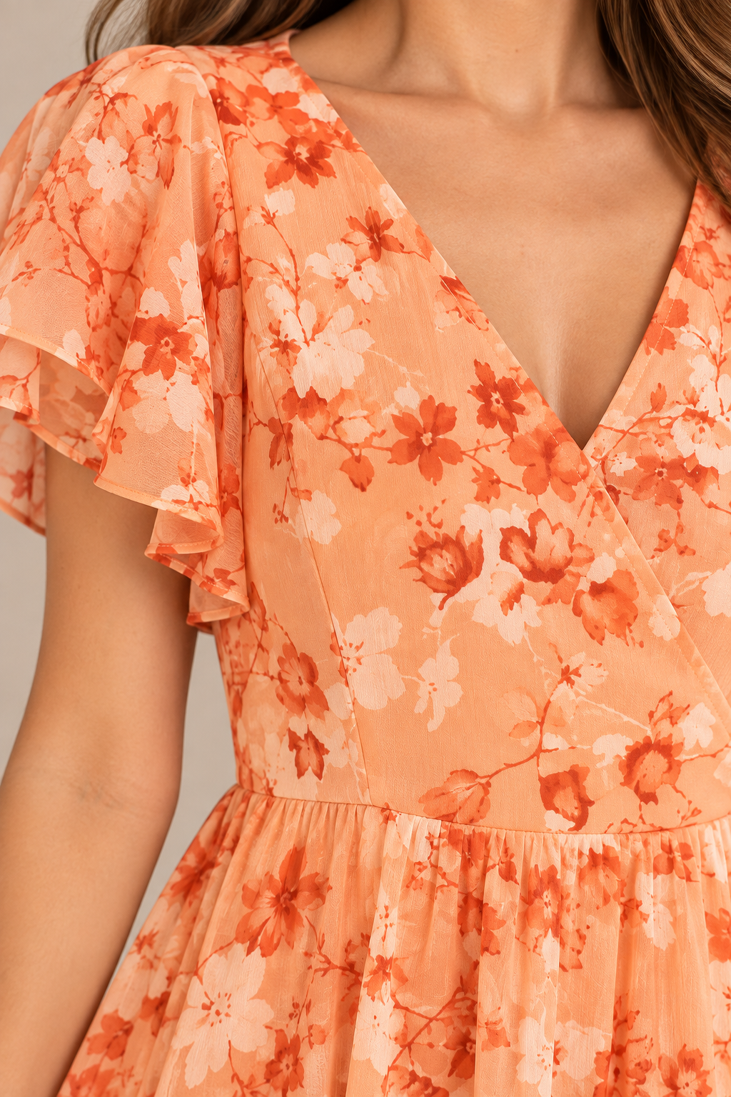 Rena | Winterkleid Damen mit Blumenmuster