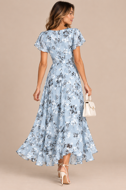 Rena | Winterkleid Damen mit Blumenmuster