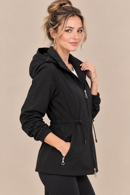 Reva | Regenjacke mit Kapuze und verstellbarer Taille
