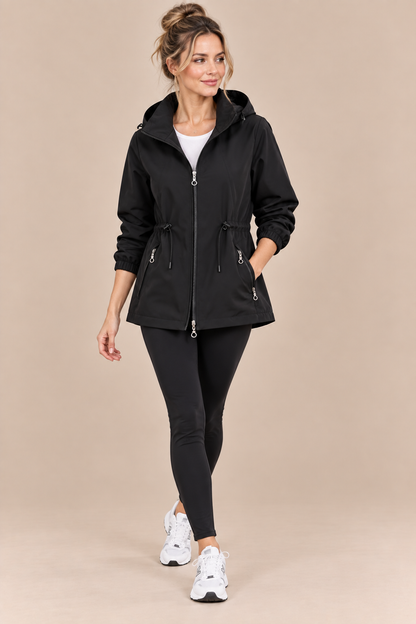 Reva | Regenjacke mit Kapuze und verstellbarer Taille