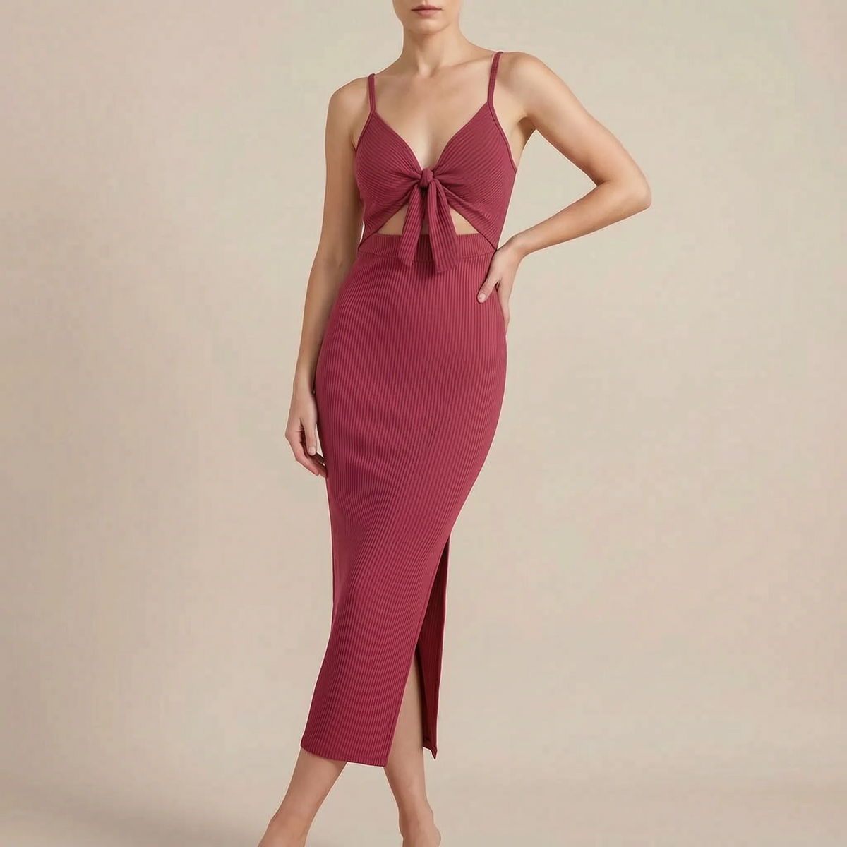 RivaMaxi | Langes Geripptes Sommerkleid