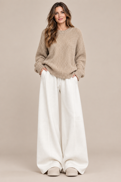 Rosallie | Cordhose Damen mit extra weitem Bein und Kordelzug