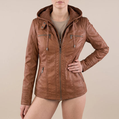 Ryden | Strukturierte Damenjacke Im Biker-Stil