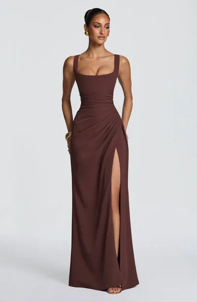 Luana | Damen Elegantes Korsett Maxikleid