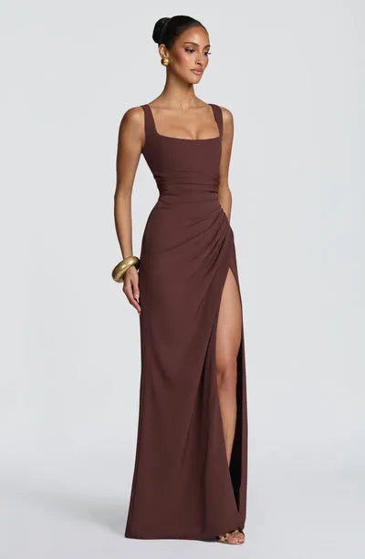 Luana | Damen Elegantes Korsett Maxikleid