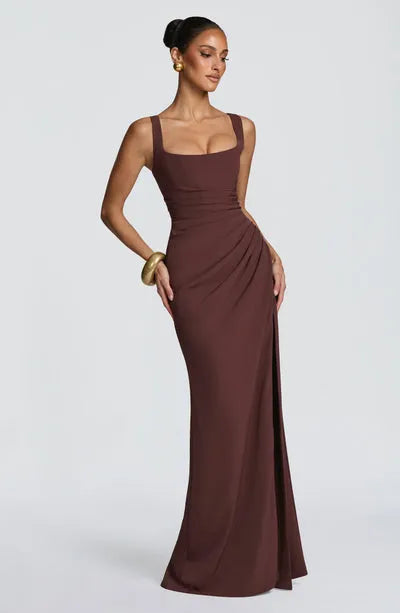 Luana | Damen Elegantes Korsett Maxikleid