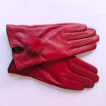Elyssara | Elegante Lederhandschuhe mit weichem Manschettendetail