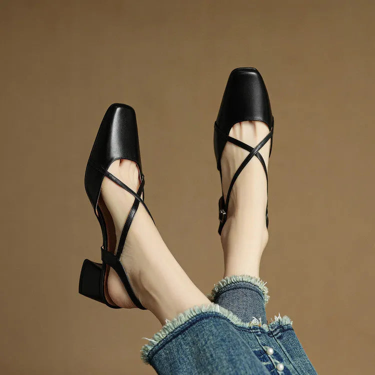 Violet | Damen Elegante Vegan Leder High Heels