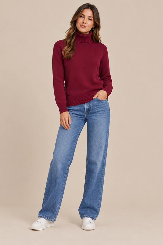 Salvie | Strickpullover Damen mit klassischem Rollkragen