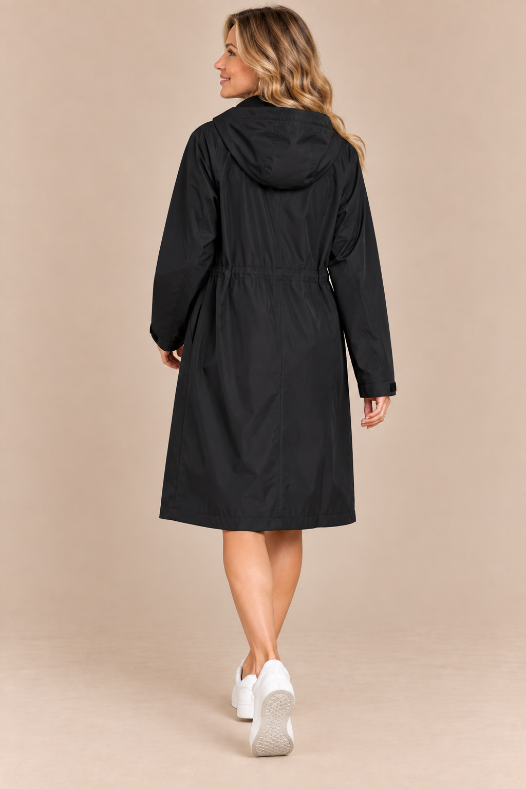 Sarah | Lange Regenjacke mit Kapuze