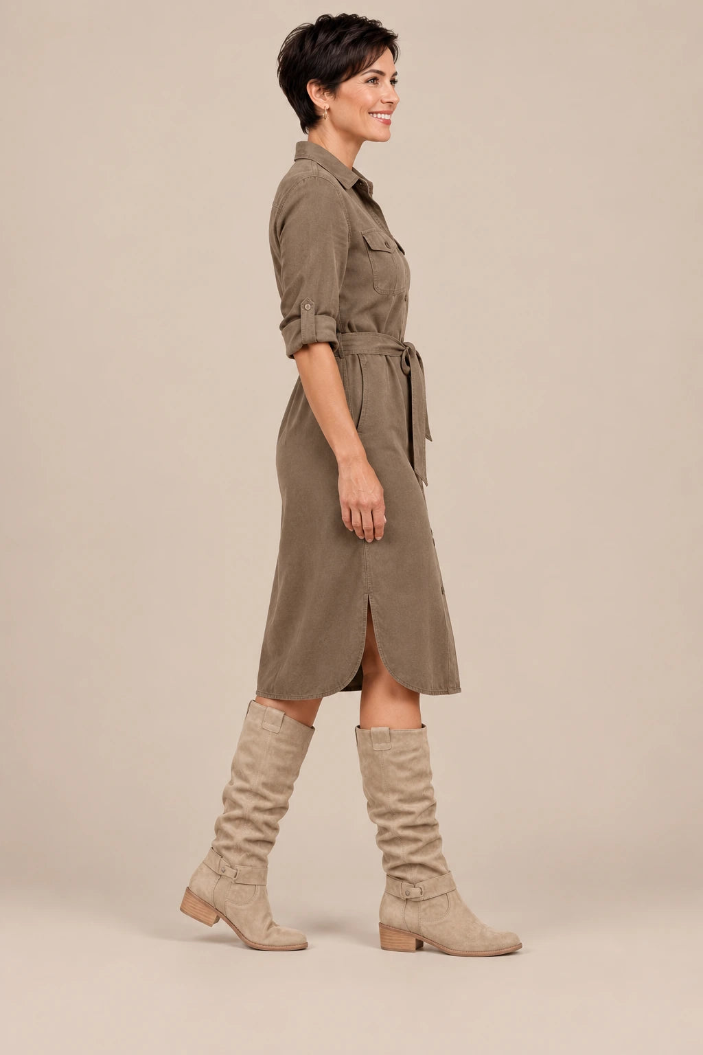 Serafina | Weitschaftstiefel Damen knielang mit weitem Schaft