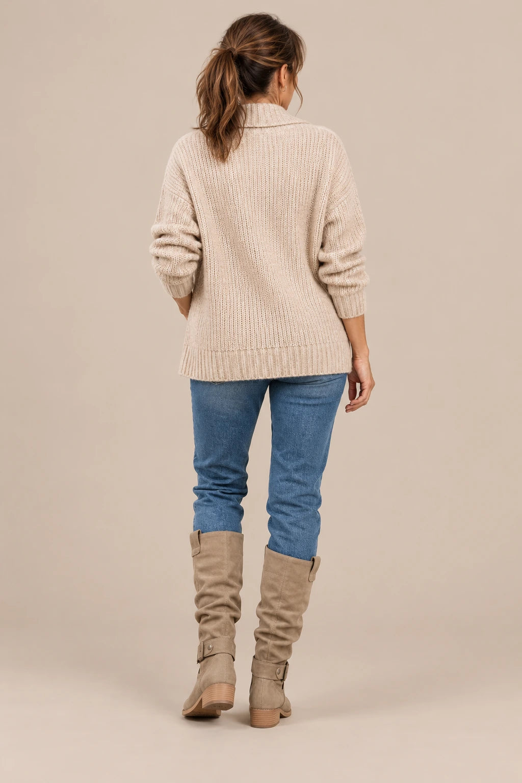 Serafina | Weitschaftstiefel Damen knielang mit weitem Schaft