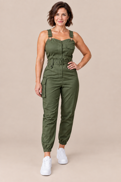 Seraphine | Feminine Latzhose für Damen mit Gürtel