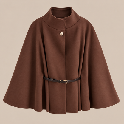 Serena | Trenchcoat Damen im Cape-Stil mit Gürtel