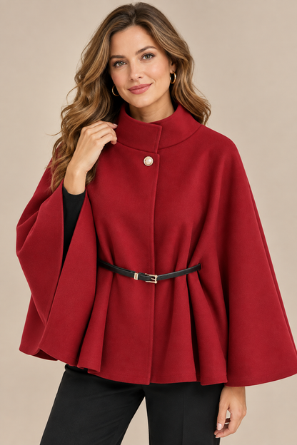 Serena | Trenchcoat Damen im Cape-Stil mit Gürtel