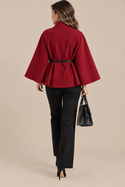 Serena | Trenchcoat Damen im Cape-Stil mit Gürtel
