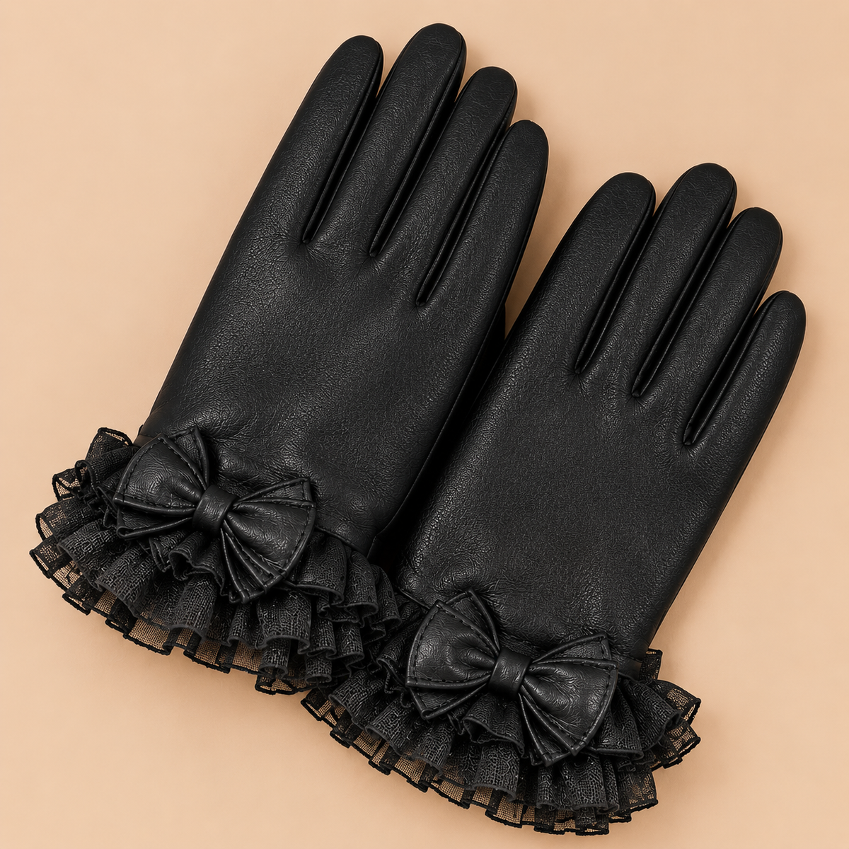 Serenya | Lederhandschuhe Damen mit eleganten Schleifendetails