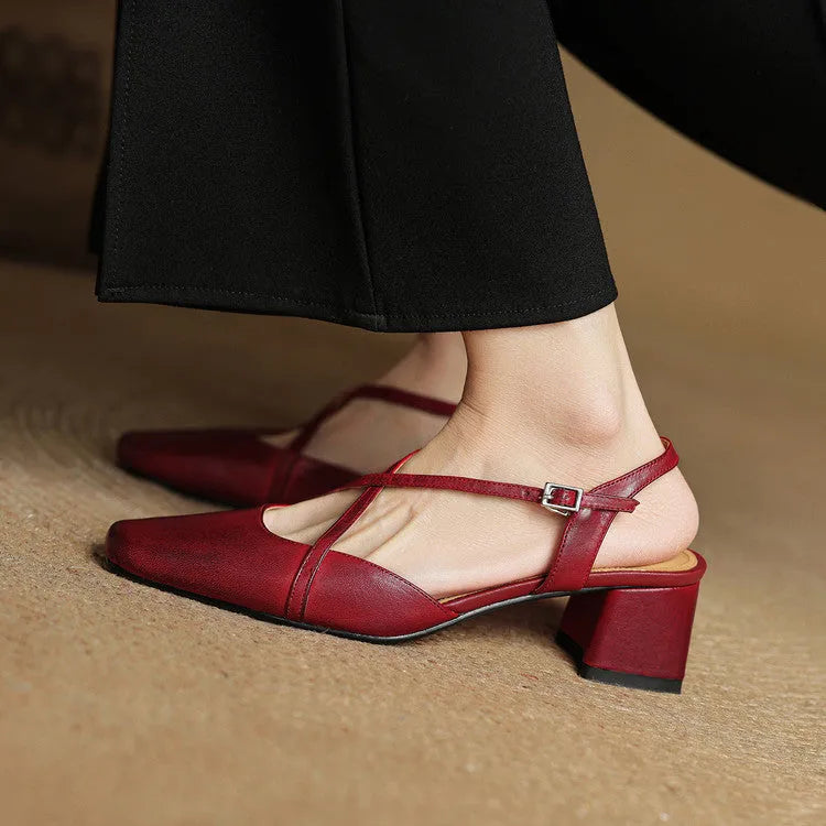 Violet | Damen Elegante Vegan Leder High Heels