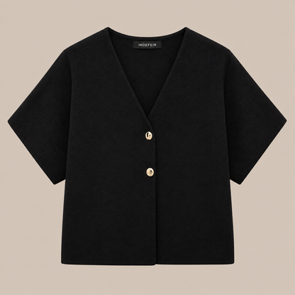 Sheena | Cardigan Damen Kurzarm mit V-Ausschnitt