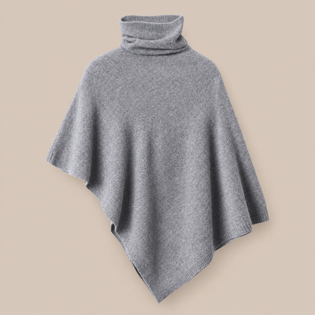 Sherena | Wollpullover Damen im Poncho-Stil mit Rollkragen