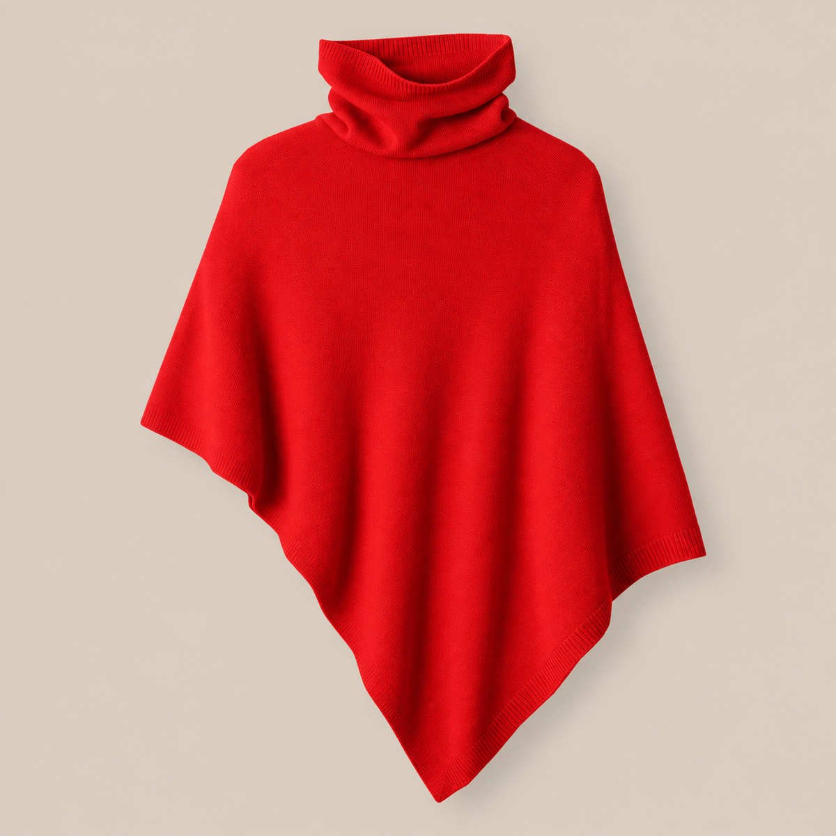 Sherena | Wollpullover Damen im Poncho-Stil mit Rollkragen