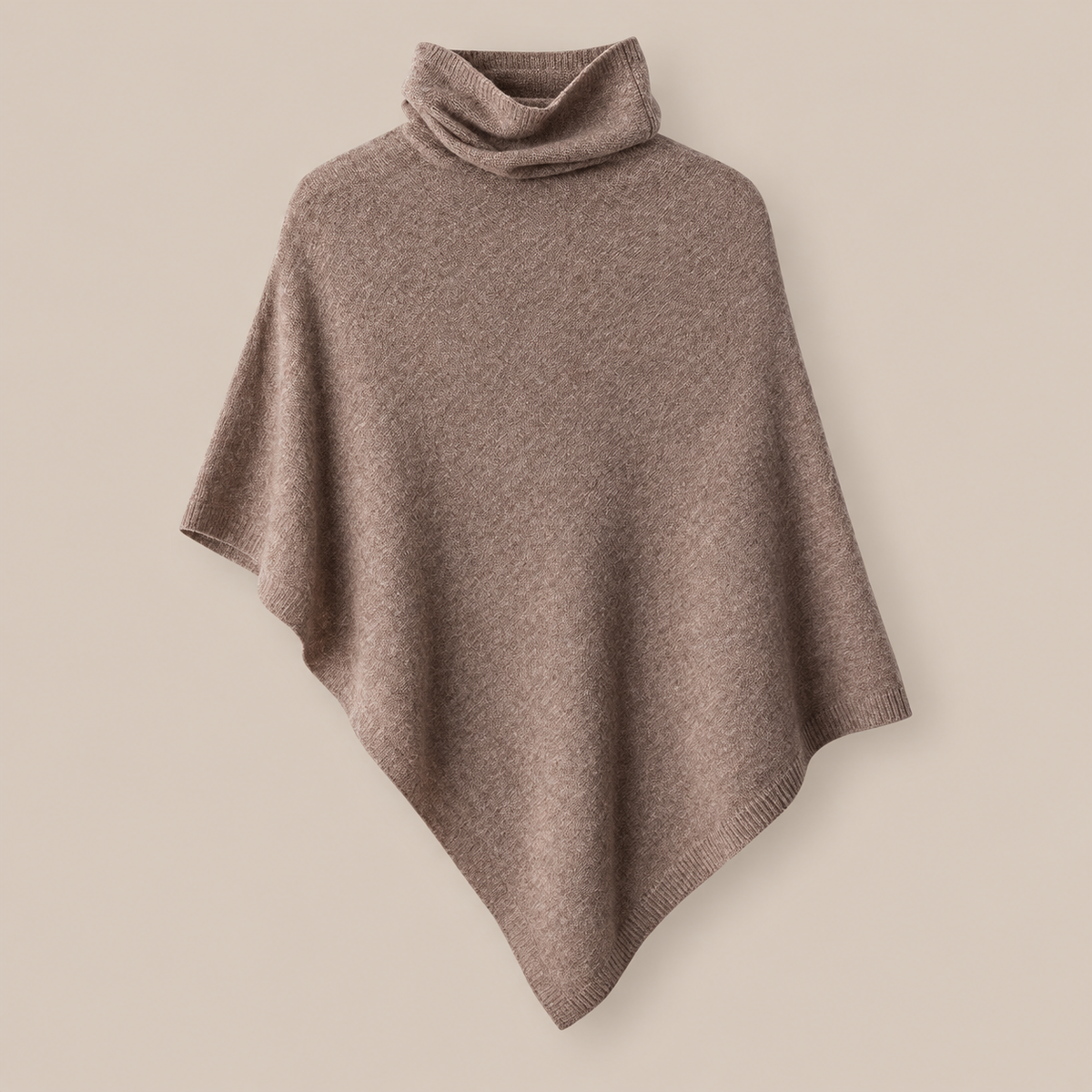 Sherena | Wollpullover Damen im Poncho-Stil mit Rollkragen