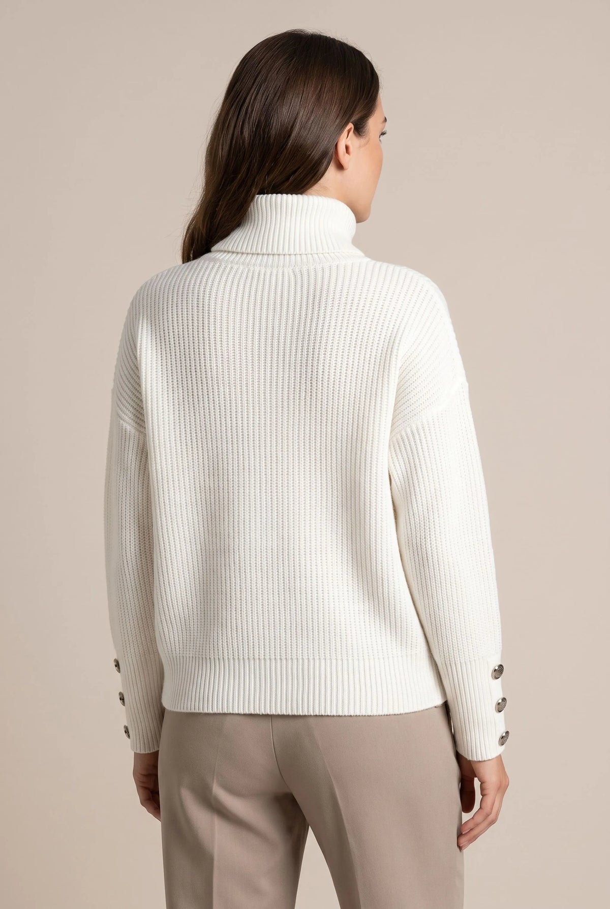 Snowlura | Lässiger Gerippter Rollkragenpullover Damen