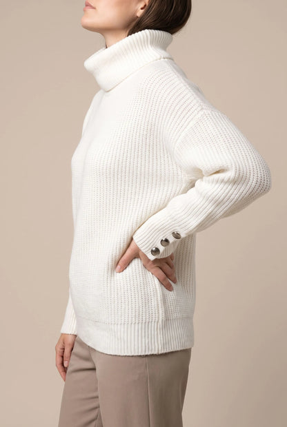 Snowlura | Lässiger Gerippter Rollkragenpullover Damen