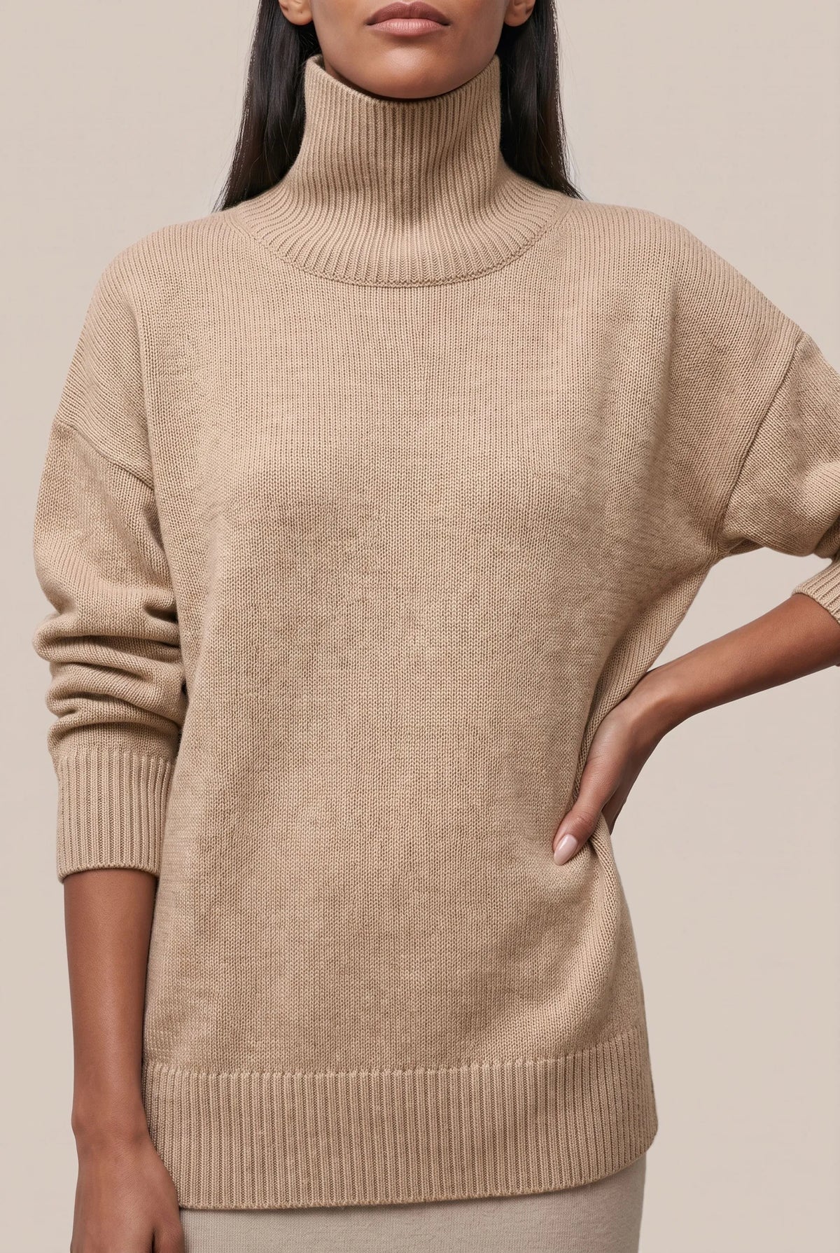 SnugStyle | Weiter Damen Rollkragenpullover