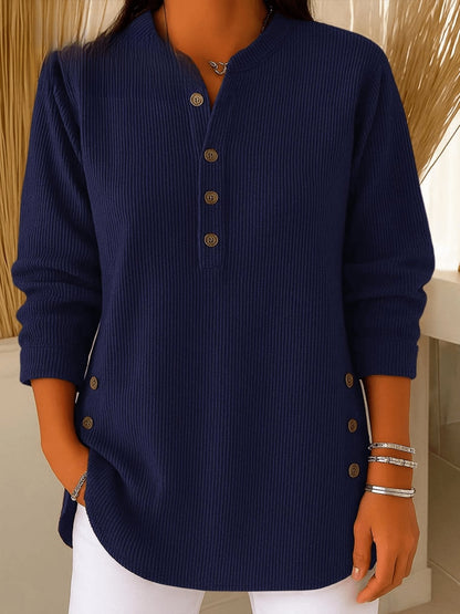 Valentina | Schickes und vielseitiges Henley Tunika Top