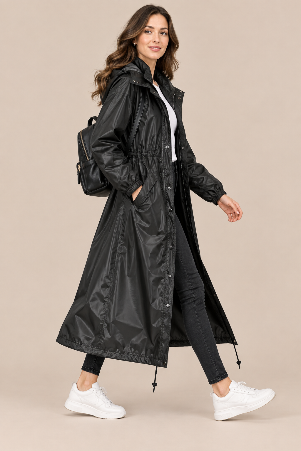 Soraya | Lange wasserdichte Regenjacke für Damen