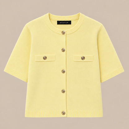 Sorella | Cardigan Damen mit Kurzarm und Knöpfen
