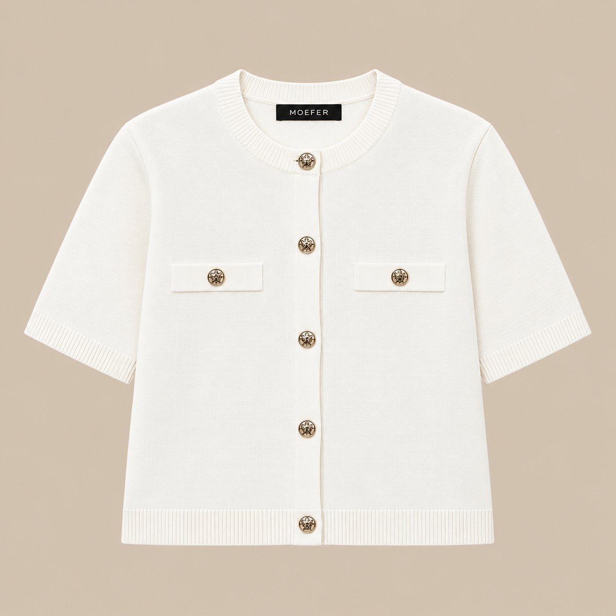 Sorella | Cardigan Damen mit Kurzarm und Knöpfen