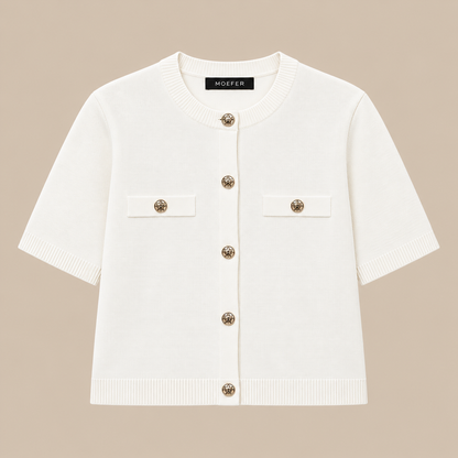 Sorella | Cardigan Damen mit Kurzarm und Knöpfen
