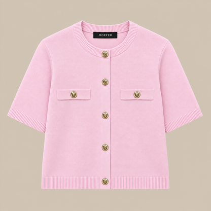 Sorella | Cardigan Damen mit Kurzarm und Knöpfen