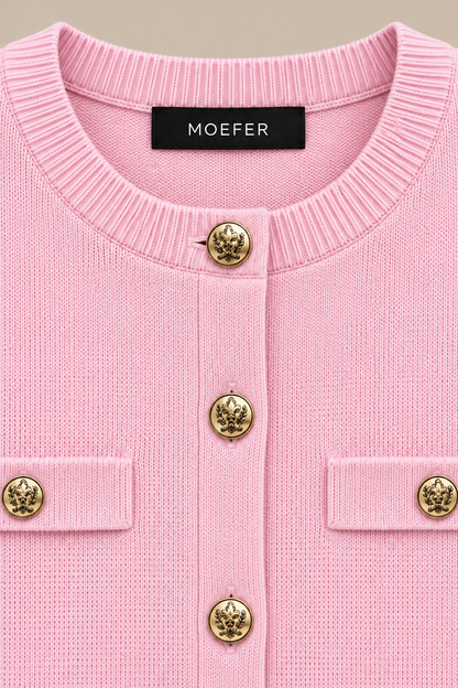 Sorella | Cardigan Damen mit Kurzarm und Knöpfen