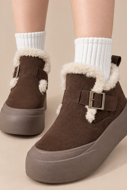Sorelle | Winterstiefel Damen mit Fellbesatz und Schnallendetail