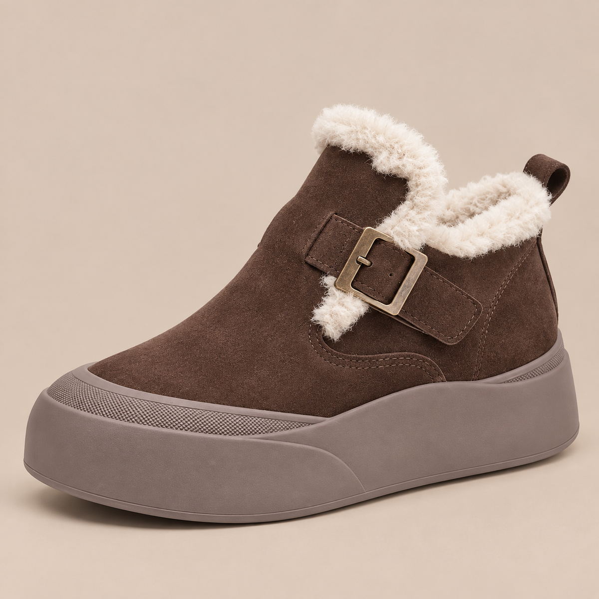 Sorelle | Winterstiefel Damen mit Fellbesatz und Schnallendetail
