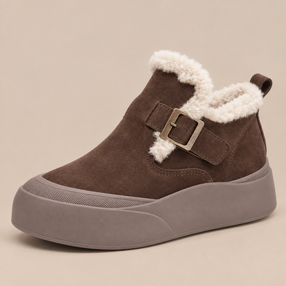 Sorelle | Winterstiefel Damen mit Fellbesatz und Schnallendetail
