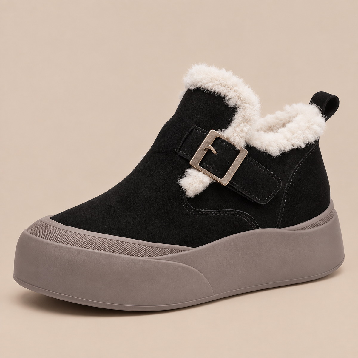 Sorelle | Winterstiefel Damen mit Fellbesatz und Schnallendetail