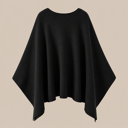 Stella | Wollpullover Damen im fliessenden Poncho-Stil