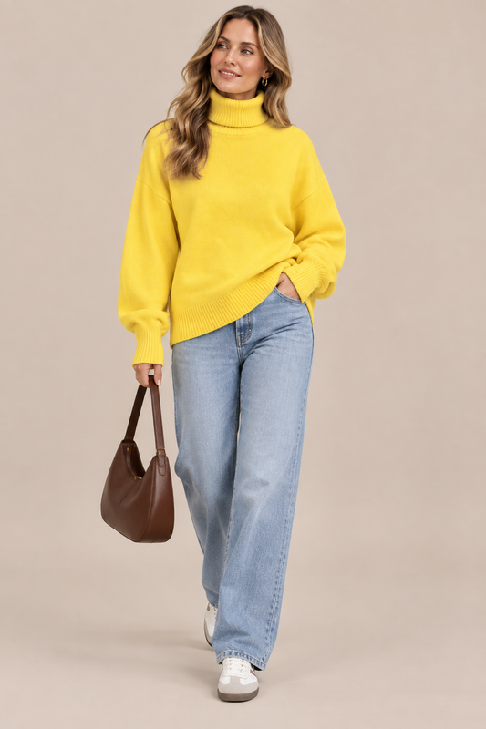 Stella | Strickpullover mit Rollkragen im Oversize-Look