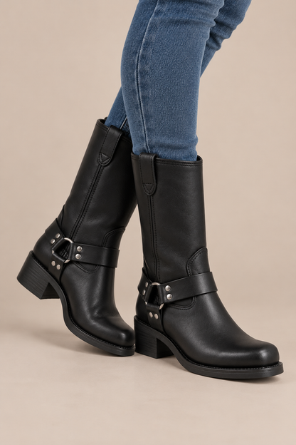 SteppeRider | Klassische halbhohe Cowboystiefel für Damen