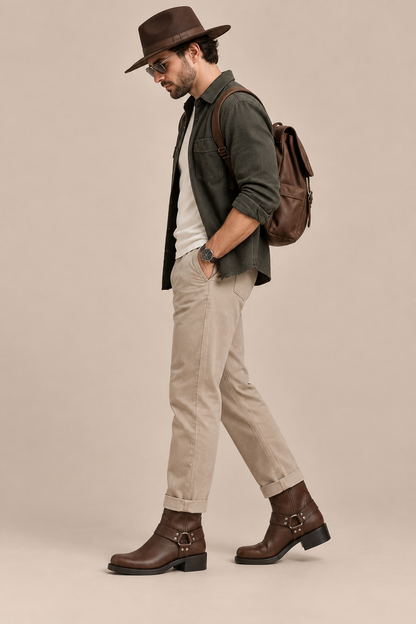 SteppeRider | Klassische Halbhohe Cowboystiefel