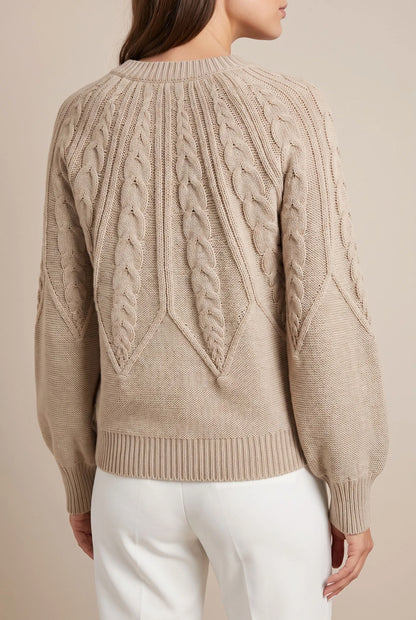 Sweaterly | Eleganter Damenpullover Mit Zopfmuster