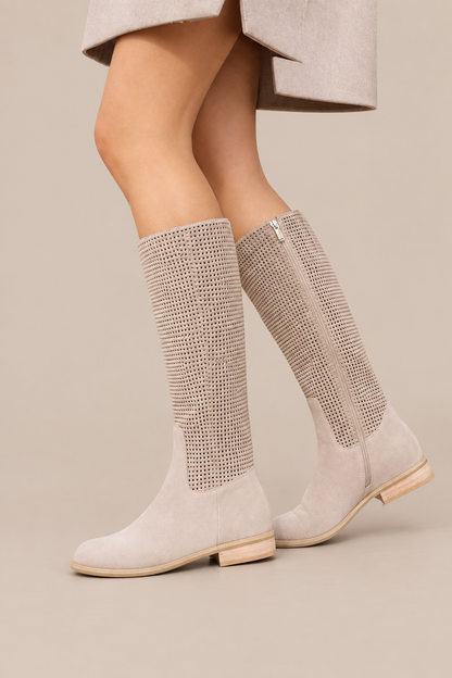 Sylvara | Winterstiefel Damen mit perforiertem Schaft