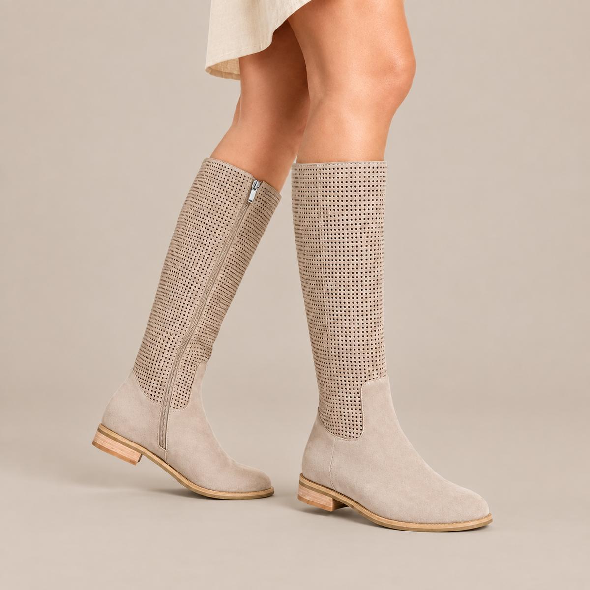 Sylvara | Winterstiefel Damen mit perforiertem Schaft