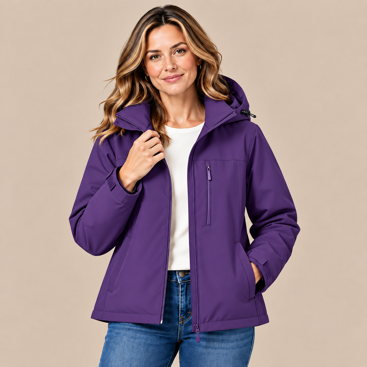 Sylvia | Outdoor-Regenjacke für Damen mit Kapuze