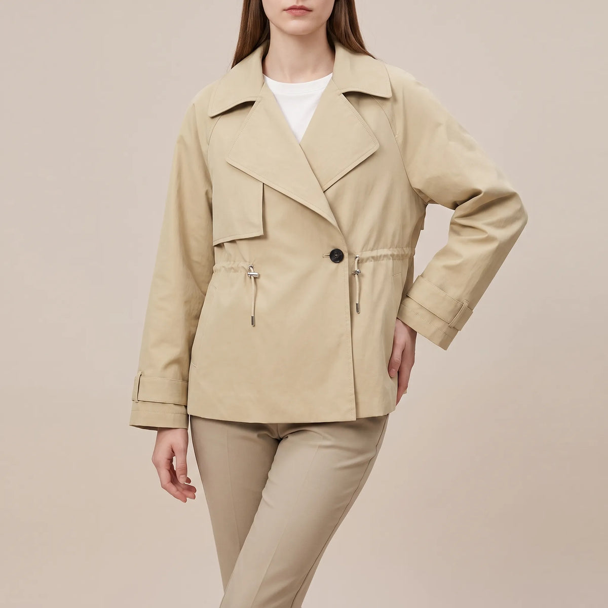 Trenova | Kurzer Taillierter Damen Trenchcoat