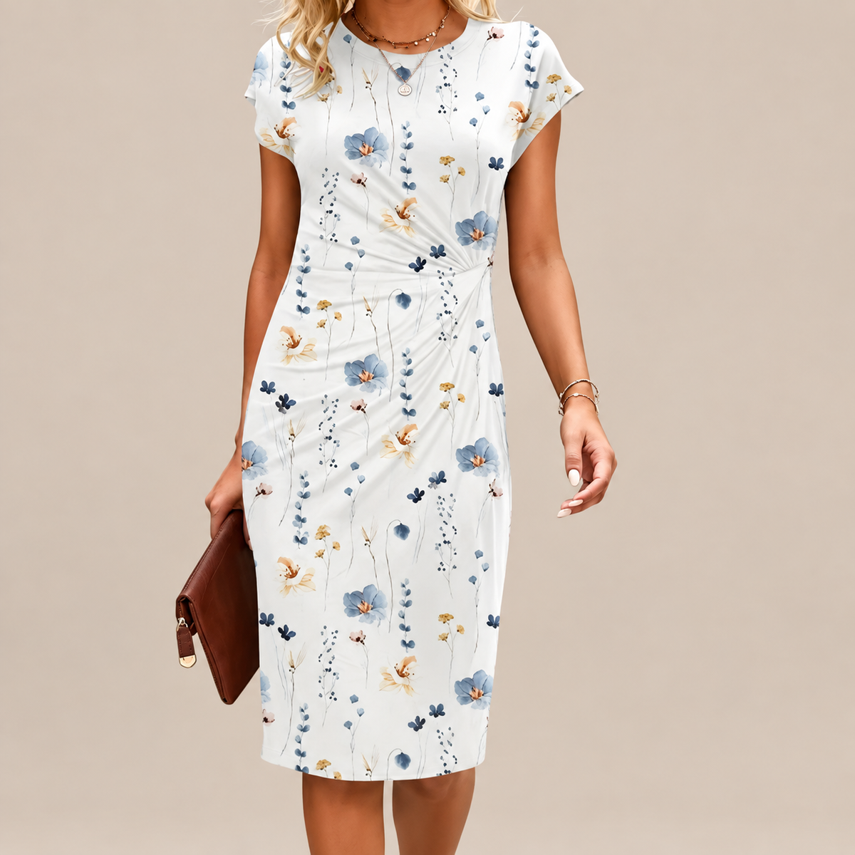 Vintessa | Schlichtes Midikleid Mit Ärmeln